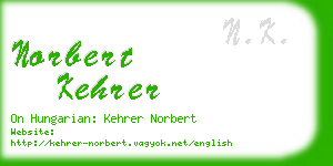 norbert kehrer business card